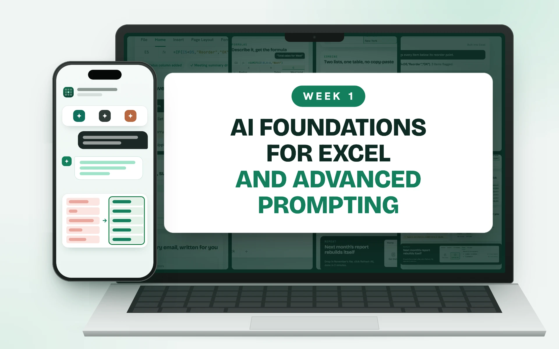 Week 1: AI Foundations for Excel and Advanced Prompting
